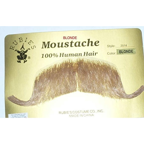 Colonel Major Moustache Blonde - 100% Human Hair - REALISTIC! Perfect ...
