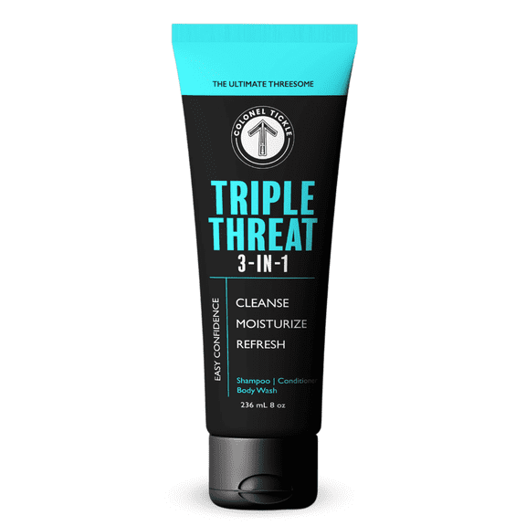 Colonel Tickle Triple Threat 3-in-1 Shampoo, Conditioner & Body Wash for Men, 8 oz