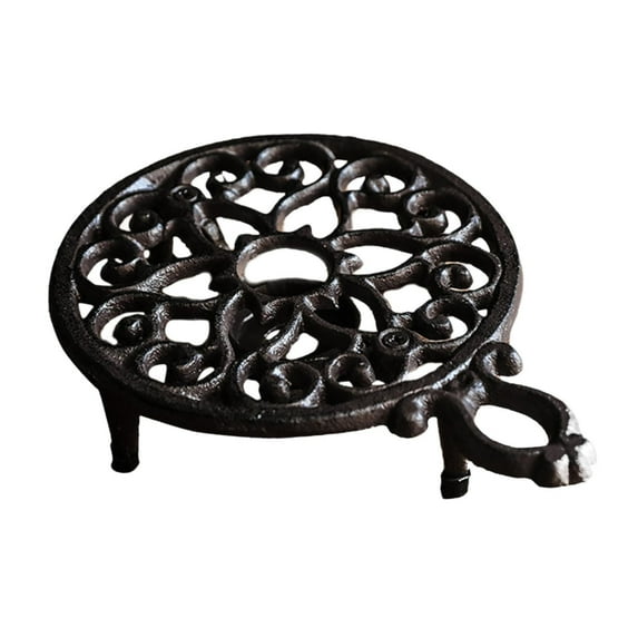 Baoblaze Teapot Warmer Accessory Coffee Cast Iron Dish Warmer for Home Camping Hiking B