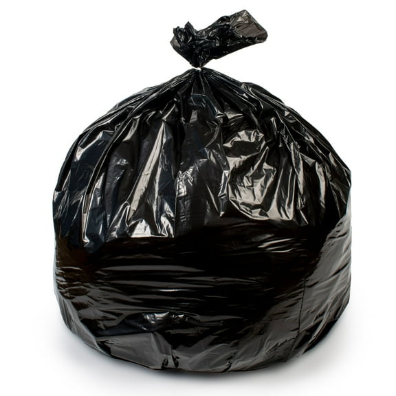 Colonial Bag Trash Bag TGG4455CS 50-Gallon Black Garbage Bags, 100 Count