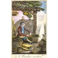 thumbnail image 1 of Colonial Basketmaker. Na Colonial American Basket Maker. Line Engraving Late 18Th Century. Poster Print by, 1 of 1