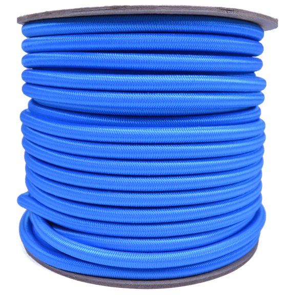Colonial Blue 1/4 inch Shock Cord - 100 Feet Marine Grade Shock Bungee Cord
