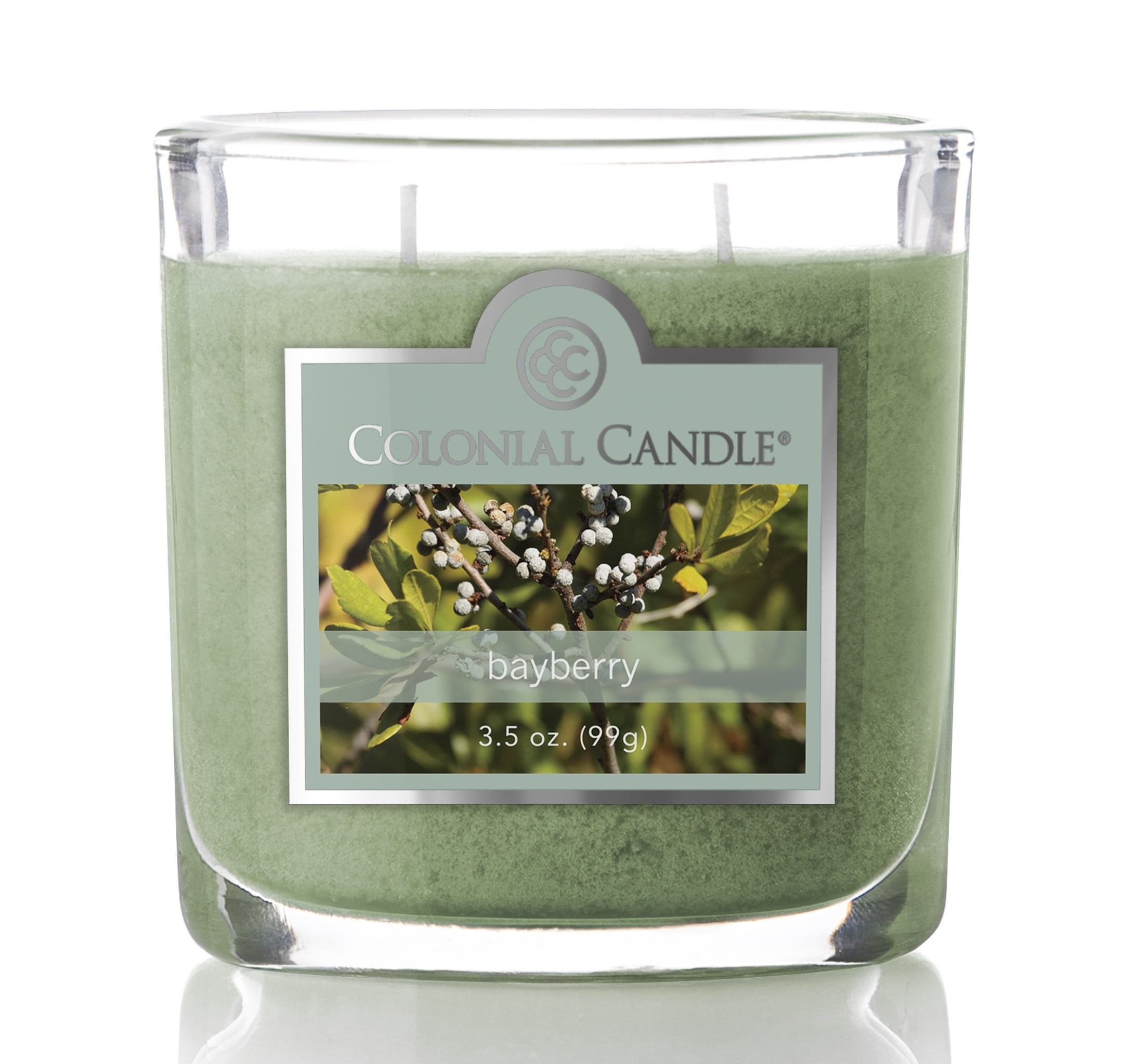 Colonial Candle Bayberry Scented Jar Candle - Classic Ovals - 2 Wick - 3.5 oz - 20h Burn