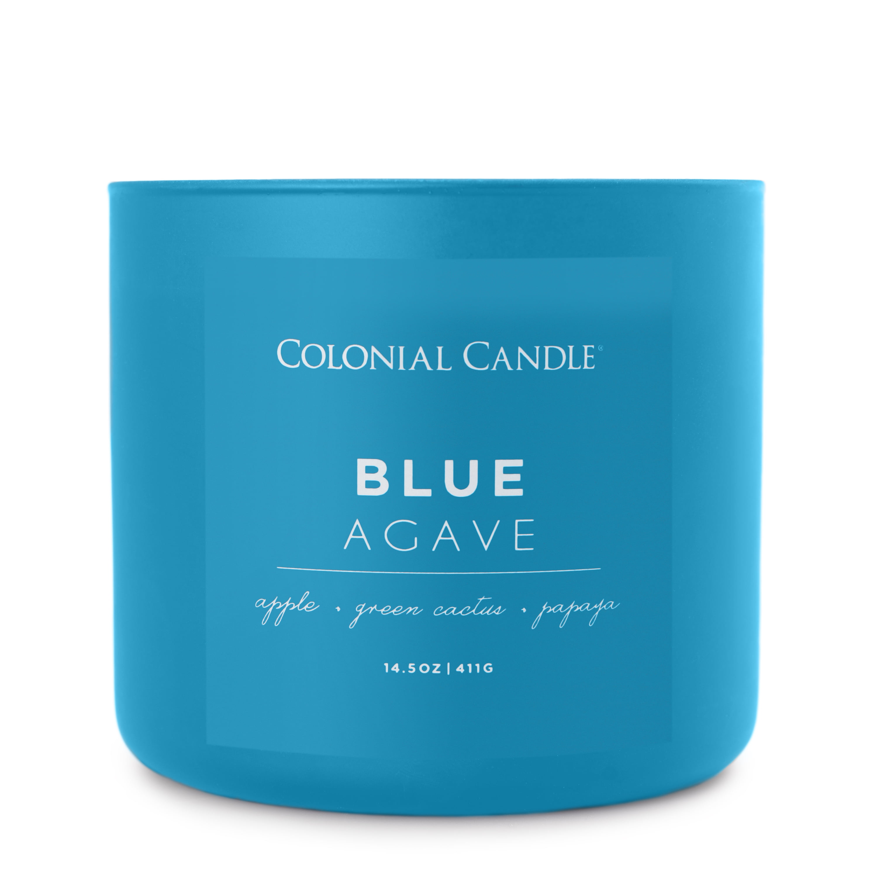 Colonial Candle Blue Agave Scented Jar Candle Pop of Color Collection