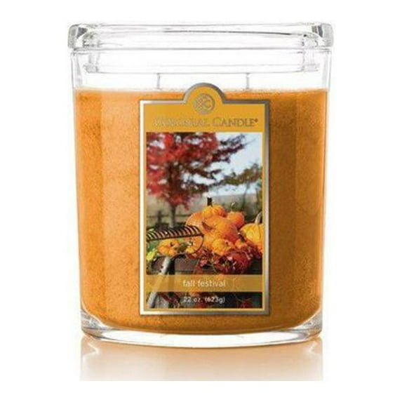 Colonial Candle CC022.5205 22 oz Fall Festival Oval Jar Candle - Pack of 2