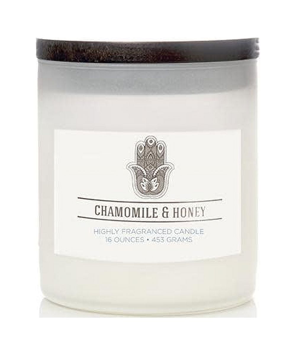 Colonial Candle Chamomile & Honey 16 oz Aromatherappy Candle, White