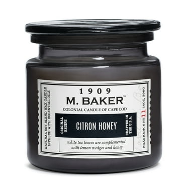 Colonial Candle Citron Honey 14oz 2 Wick Candle, Grey