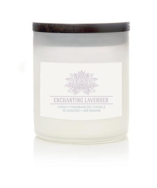 Colonial Candle Enchanting Lavender 16 oz Aromatherappy Candle, White