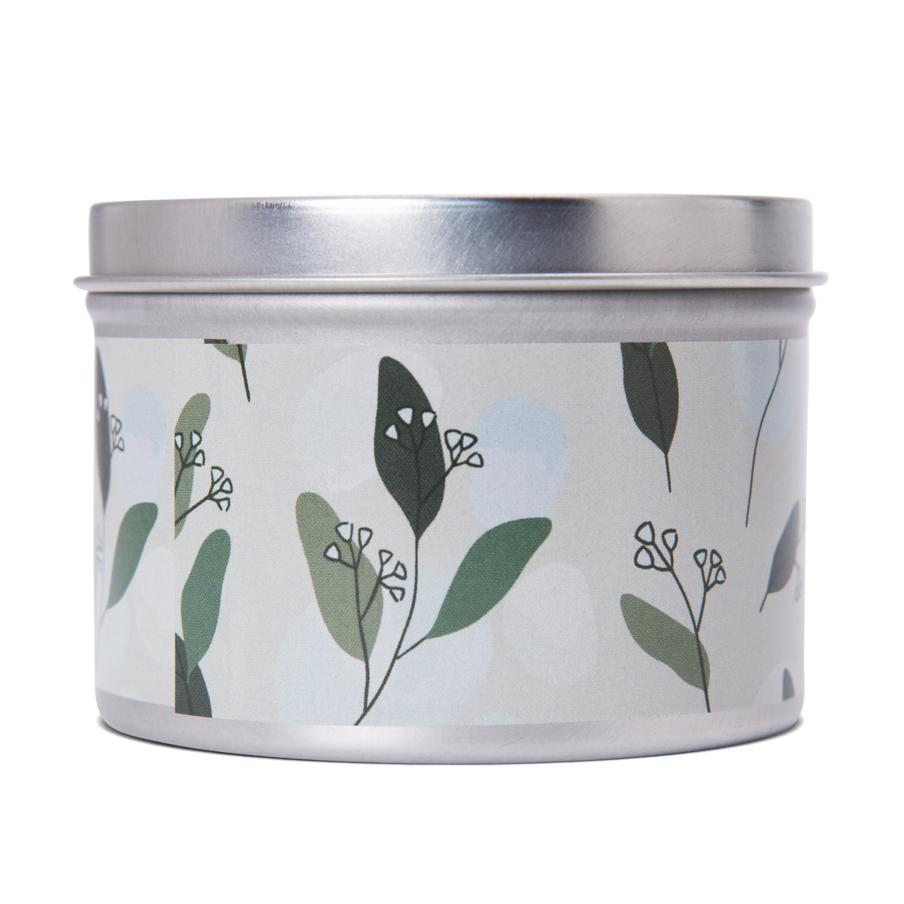 Colonial Candle Eucalyptus Mint 5 oz Scented Tin Candle, White