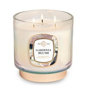 Colonial Candle Gardenia Blush 20Oz 3 Wick Candle, Clear