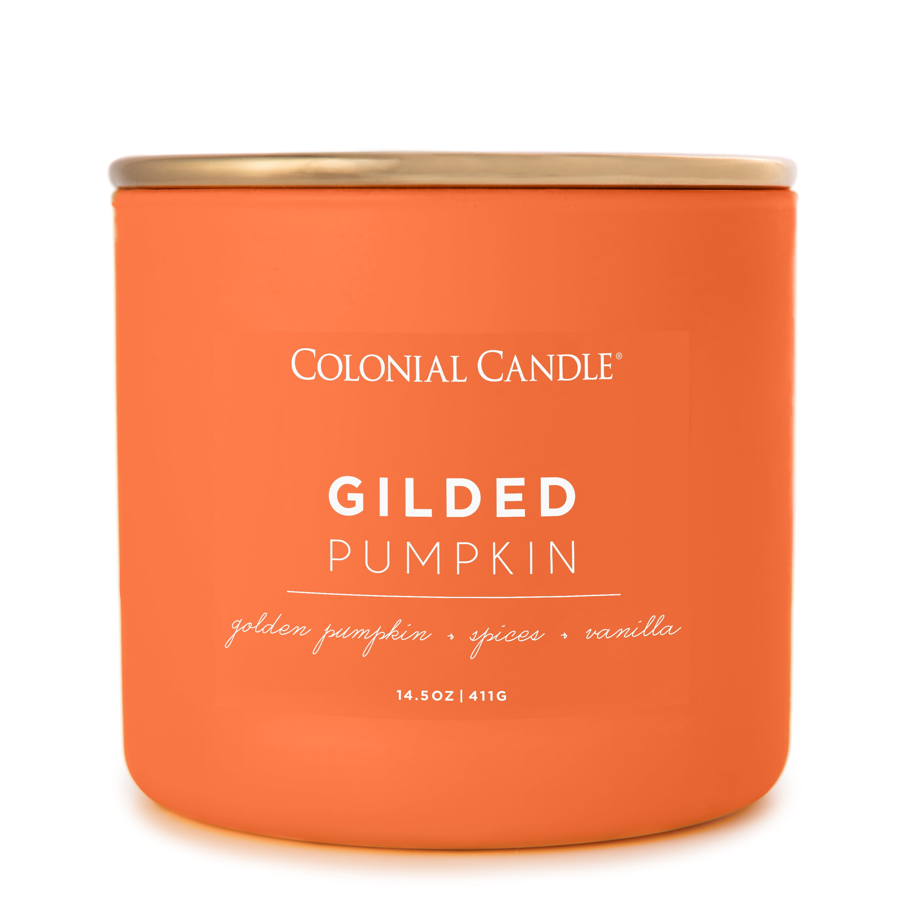 Colonial Candle Gilded Pumpkin Scented Jar Candle Pop Of Color 3