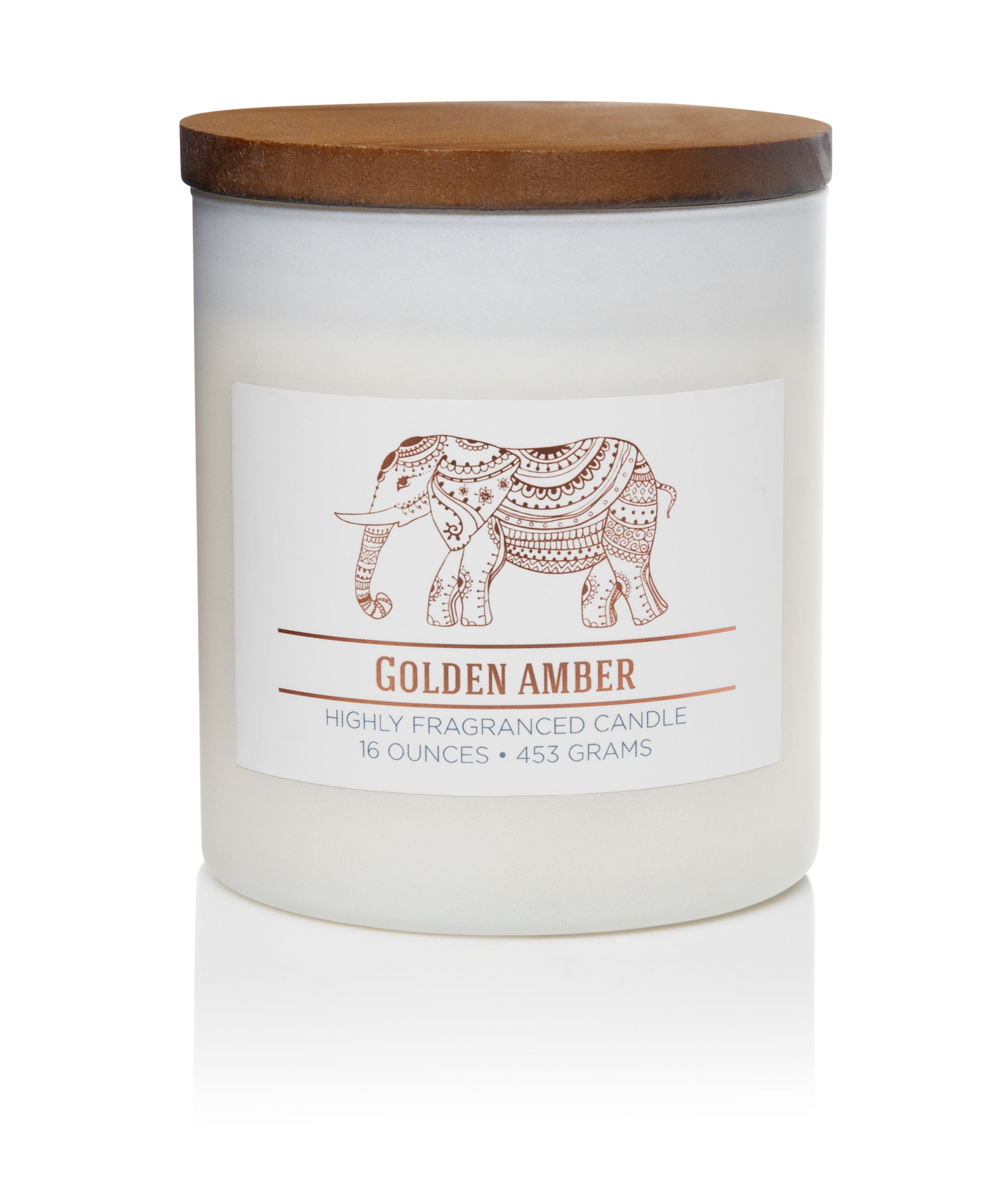Colonial Candle Golden Amber 16 oz Aromatherappy Candle, White