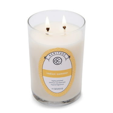 Colonial Candle Heritage Indian Summer Scented Jar Candle, 2 Wick, 11 oz, 80 Hours Burn, Floral