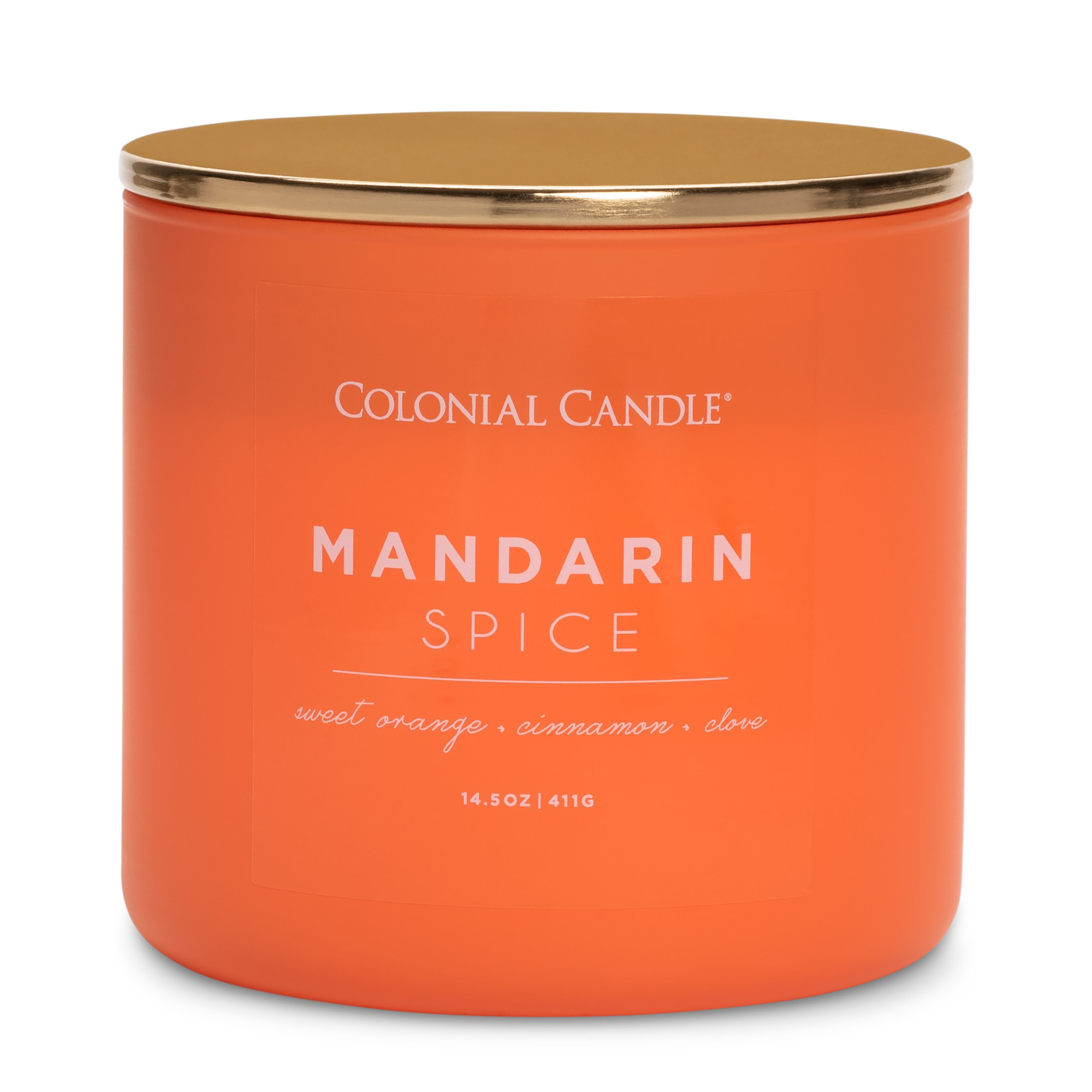 Colonial Candle Mandarin Spice Scented Jar Candle Pop of Color