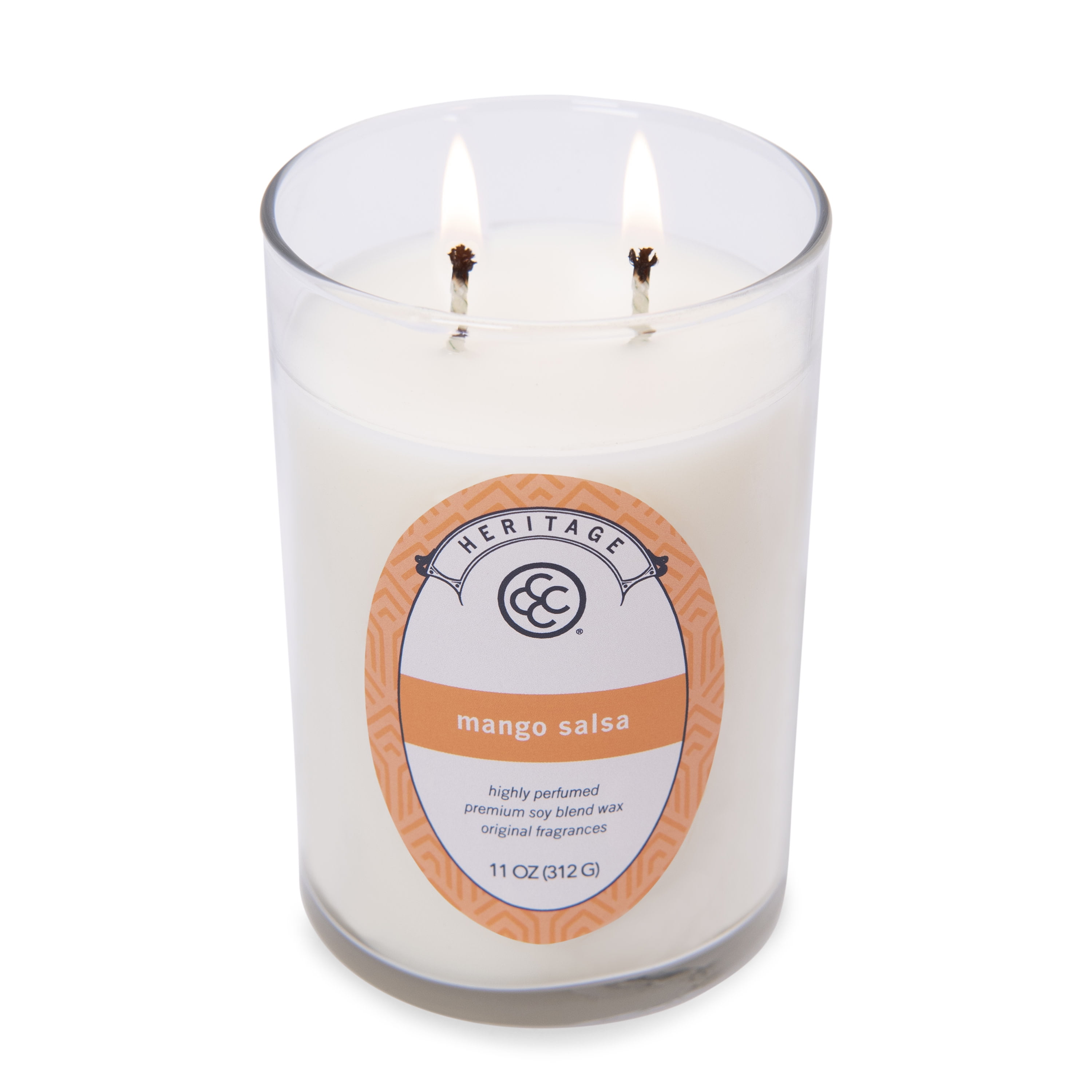 White Soy Wax Scented Jar Candle with Silver Lid, 11 oz