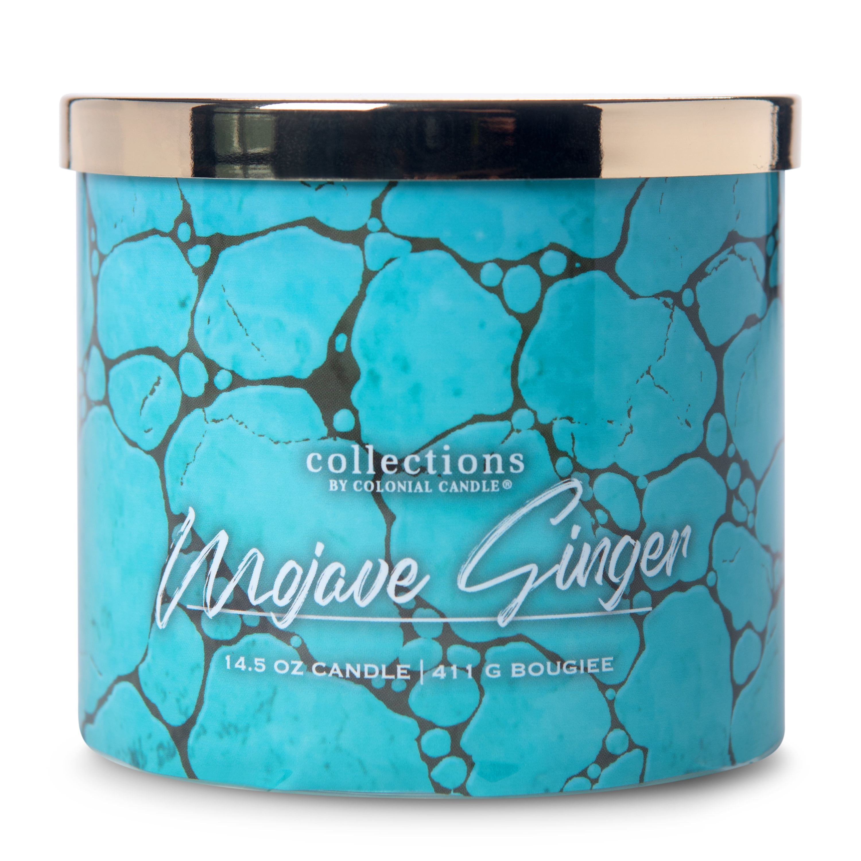 Colonial Candle Mojave Ginger 14.5 oz 3 Wick Candle, Multicolor