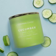 Colonial Candle Pop of Color 14.5 oz Cucumber Melon Scented Jar Candle with 80 Hours Burn Time, 3 Wick