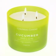 Colonial Candle Pop of Color Cucumber Melon Scented Jar Candle - 14.5 oz - 60h burn