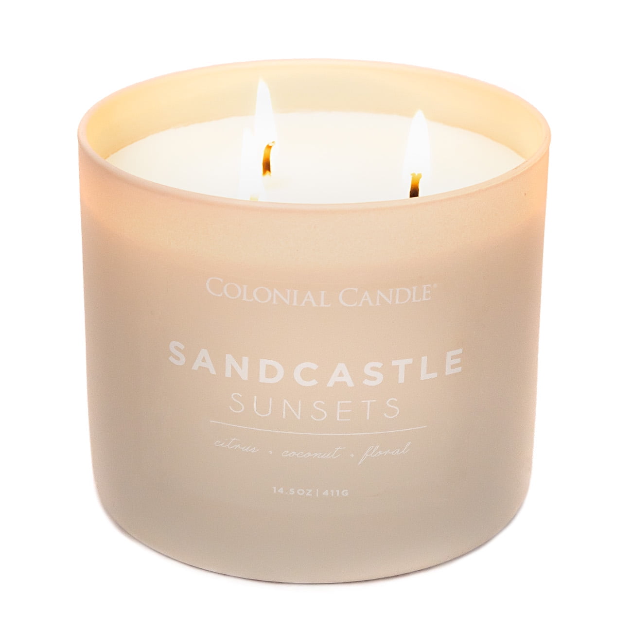 Sandcastle Sunsets Tan Soy Scented Jar Candle 14.5oz
