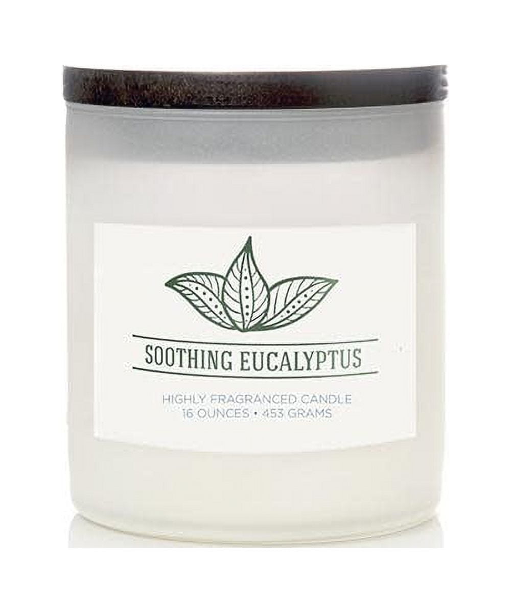 Soothing Eucalyptus White Soy Jar Candle, 16 oz