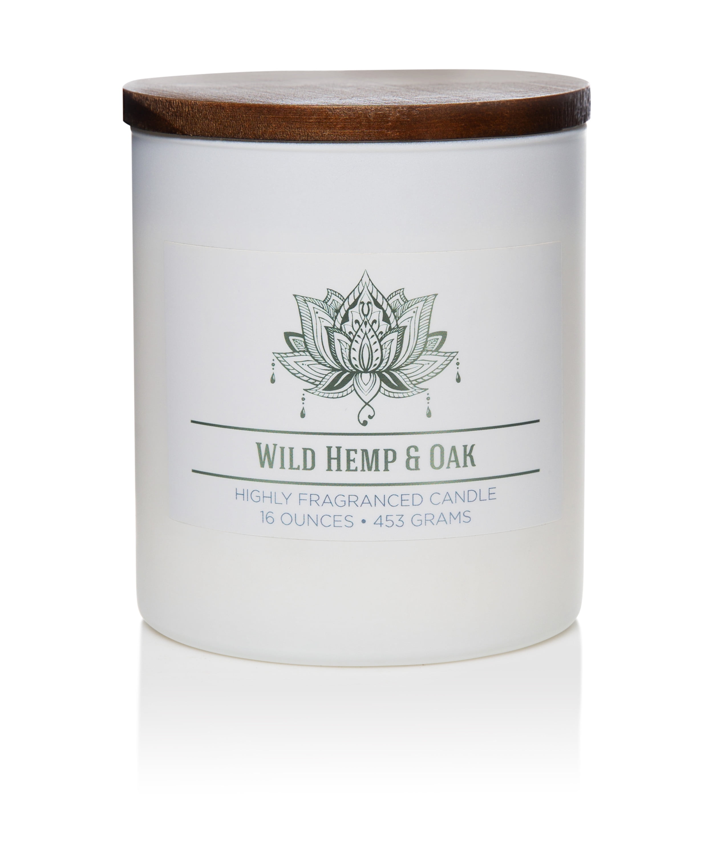 Colonial Candle Wild Hemp & Oak Scented Jar Candle, Scented Candles with Aromatic Fragrance and Two Premium Cotton Wicks, Wellness Collection, Woody Fragrance, 16oz - Up To 60 Hours Burn