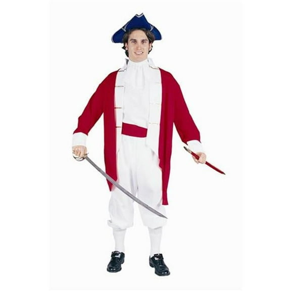 Colonial Captain Costume - Red - Size Adult Standard