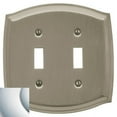 thumbnail image 1 of Colonial Double Toggle Switch Plate, Polished Chrome, 1 of 1