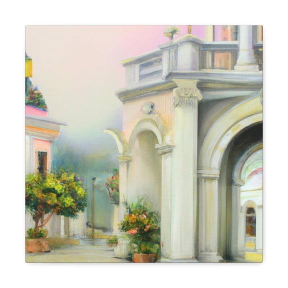 Colonial Grandeur Scene - Canvas
