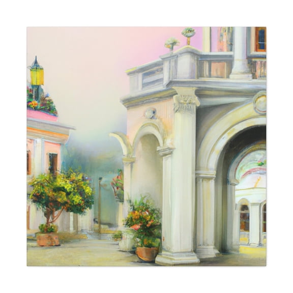 Colonial Grandeur Scene - Canvas
