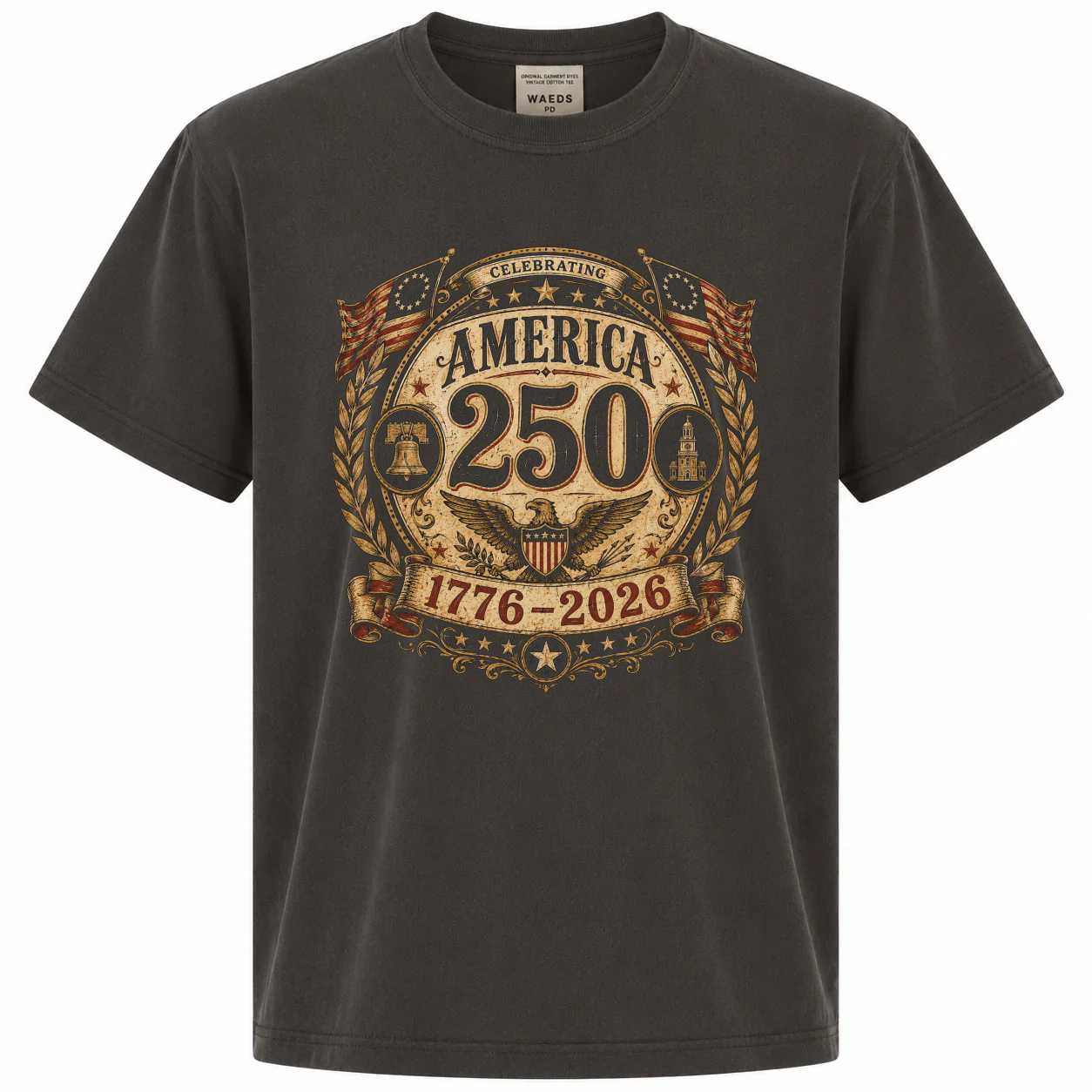 Colonial Child Colonial History Badge America 250 T-Shirt, 1776 to 2026 Patriotic ...