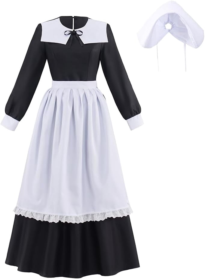 Dressy Daisy Pioneer Prairie Dress Costume For Girls - 3-Piece Set With Apron & Bonnet - View #4