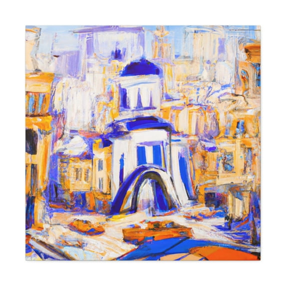 "Colonial Manor Reflection" - Canvas