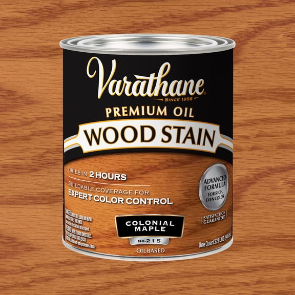 Colonial Maple, Varathane Premium Oil-Based Interior Wood Stain-211712H, Quart