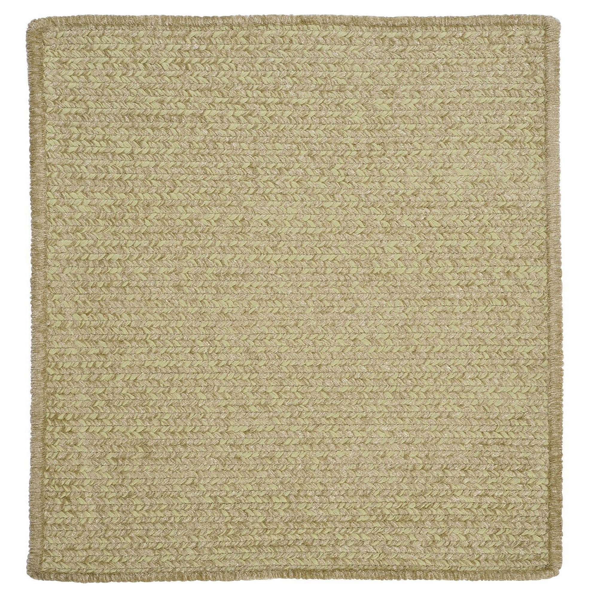 Colonial Mills 10' Sprout Green Square Braided Area Throw Rug