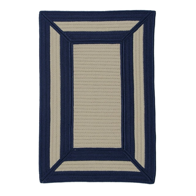 Colonial Mills 10' x 13' Blue and Beige All Purpose Geometric Handcrafted Rectangular Outdoor Area