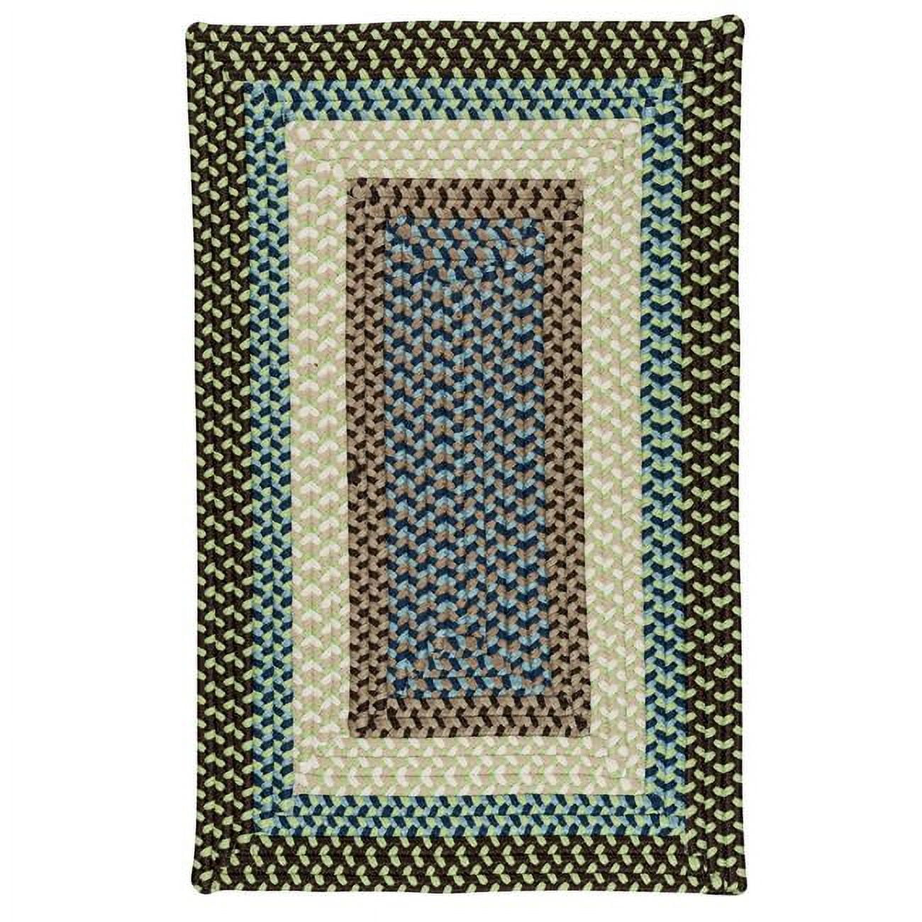Colonial Mills 11' Brown and Blue Square Braided Area Rug
