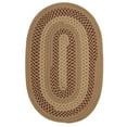 thumbnail image 1 of Colonial Mills 11' x 14' Taupe Handmade Reversible Oval Area Throw Rug, 1 of 2