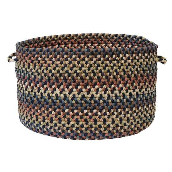 Colonial Mills 12' Blue, Brown and Beige Reversible Round Braided Rug