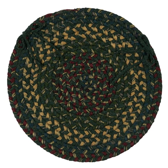 Colonial Mills 12' Green and Yellow Braided Round Area Throw Rug