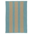thumbnail image 1 of Colonial Mills 12' Light Blue and Brown Striped Square Area Throw Rug, 1 of 2