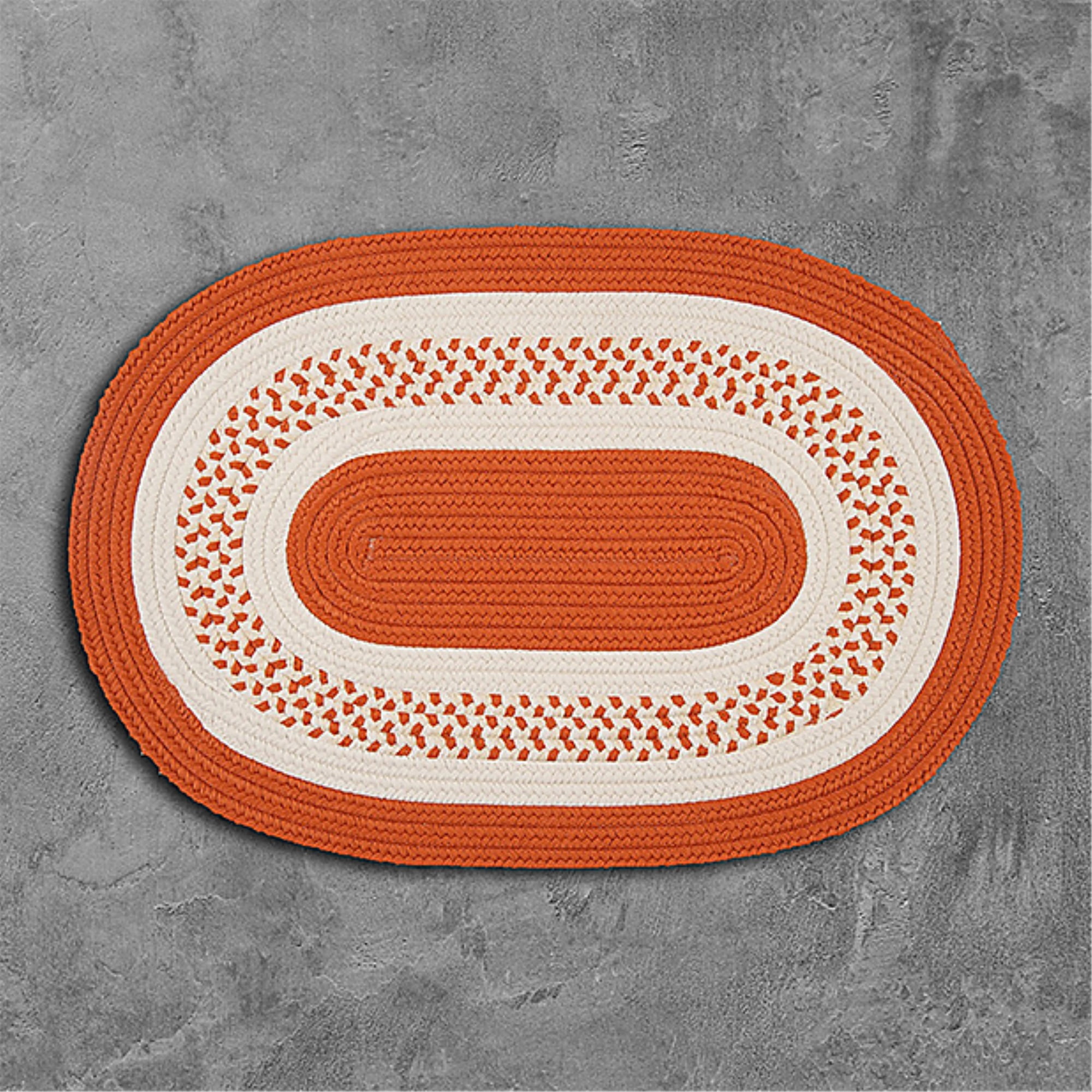 NT21R144X144 Crescent - Orange 12' round Rug, 100% Polypropylene ...