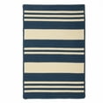 thumbnail image 1 of Colonial Mills 12x 15' Beige and Blue Striped Handcrafted Area Throw Rug Runner, 1 of 2