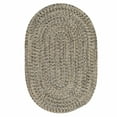 thumbnail image 1 of Colonial Mills 14' x 18' Fossil Gray All Purpose Handcrafted Reversible Oval Outdoor Area Throw Rug, 1 of 2