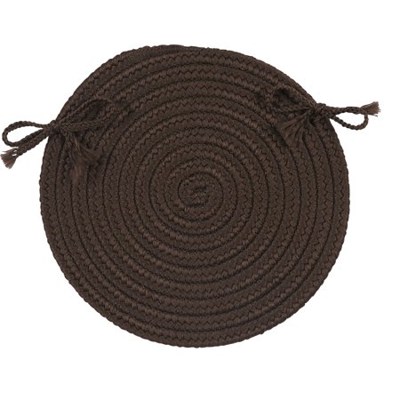 Colonial Mills 15" Mink Brown Handmade Braided Chair Pad