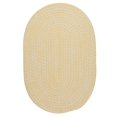 thumbnail image 1 of Colonial Mills 15' x 20' Yellow and White All Purpose Handcrafted Reversible Oval Area Throw Rug, 1 of 2