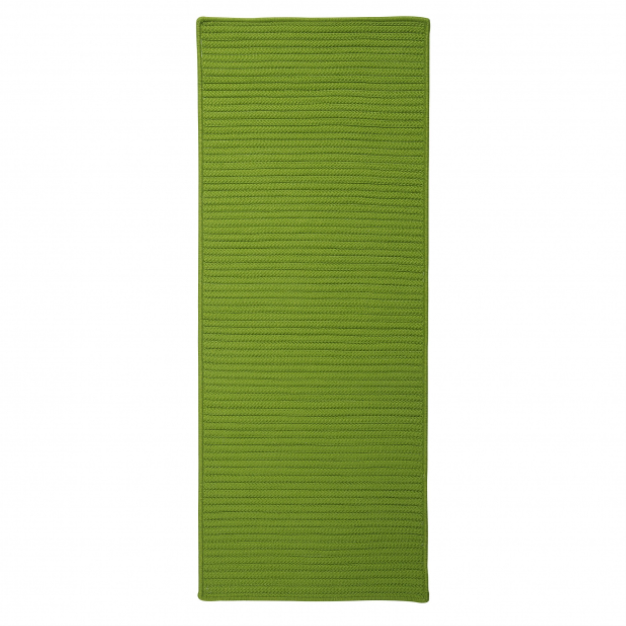 Colonial Mills 2.5' x 10' Green Handcrafted Reversible Outdoor Area