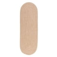 thumbnail image 1 of Colonial Mills 2' x 10' Gold And Beige Oval Handmade Braided Area Runner Throw Rug, 1 of 2