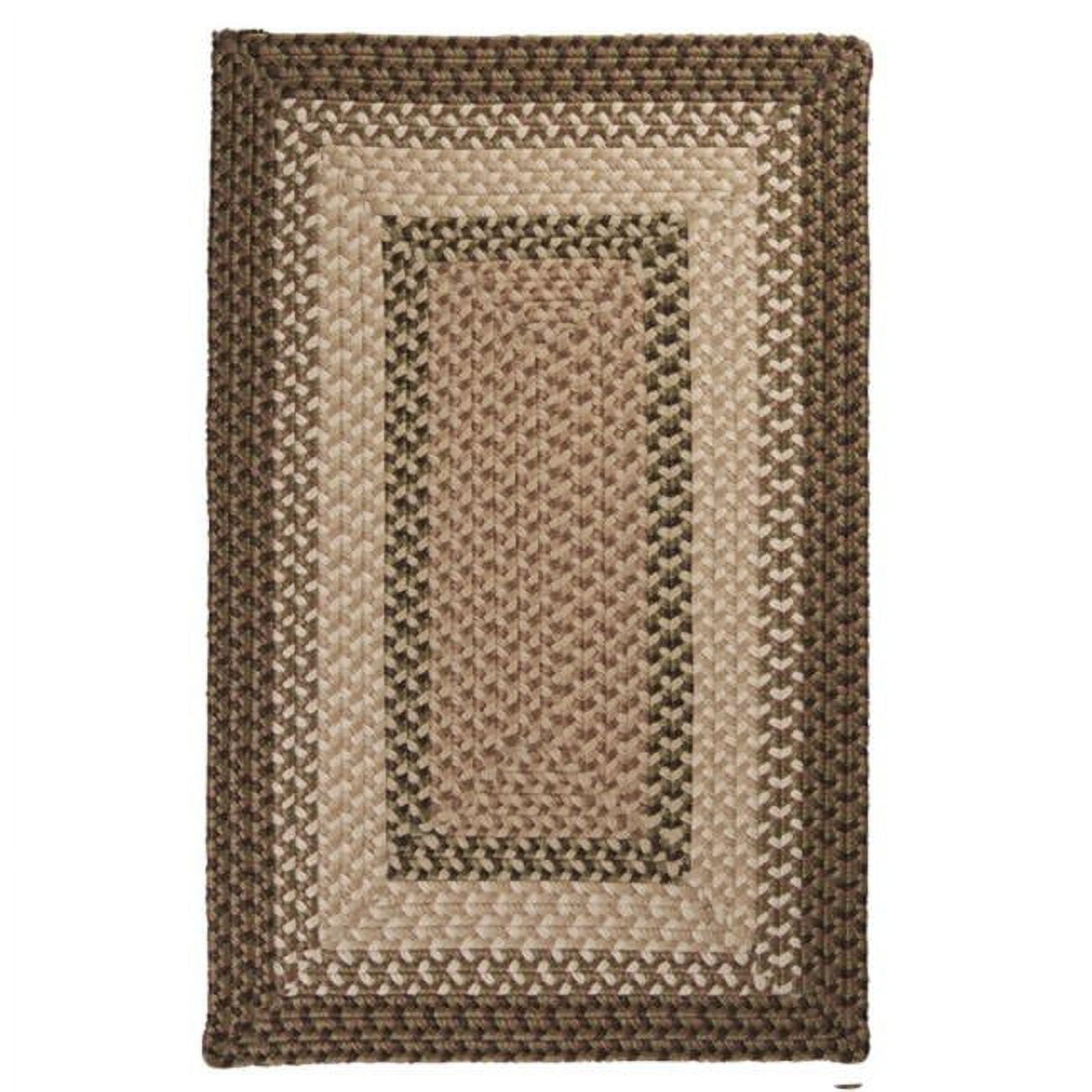 Colonial Mills 2' x 4' Green and Brown Braided Reversible Rectangular