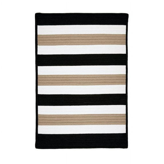 Colonial Mills Portico Striped Rug - Black - 2 x 7 ft.