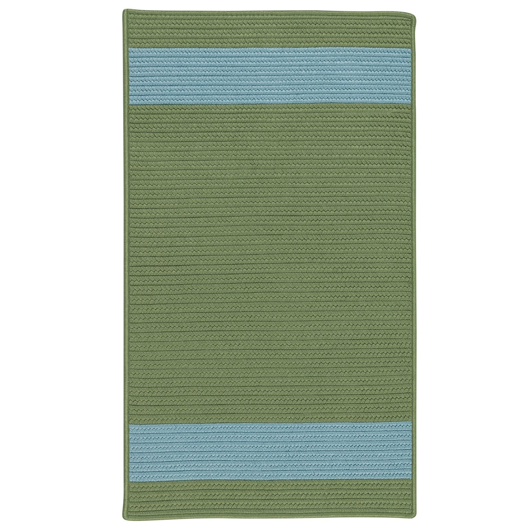 Colonial Mills 2'x3' Moss Blue and Green Handcrafted Braided Rug